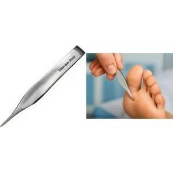 Pęseta do drzazg FIRST AID ONLY, 144 mm, srebrna, wykonana ze stali nierdzewnej, do precyzyjnego chwytania i przytrzymywania