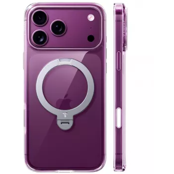 TORRAS Ostand Q3 Spin – etui do iPhone 18 Pro / 17 Pro zgodne z MagSafe (przezroczyste)