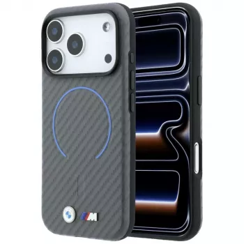 Etui MagSafe BMW M Carbon Printed Ring dla iPhone 18 Pro Max / 17 Pro Max, antracytowe