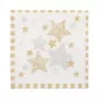 Serwetki PAPSTAR Stardust białe, złote 3-warstwowe 33,0 x 33,3 cm, 100 szt.