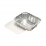 Tacki aluminiowe STARPAK z pokrywką 500 ml srebrne