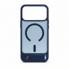 Evelatus etui MagSafe z podstawką pokryte gumą do Apple iPhone 18 Pro Max, granatowy