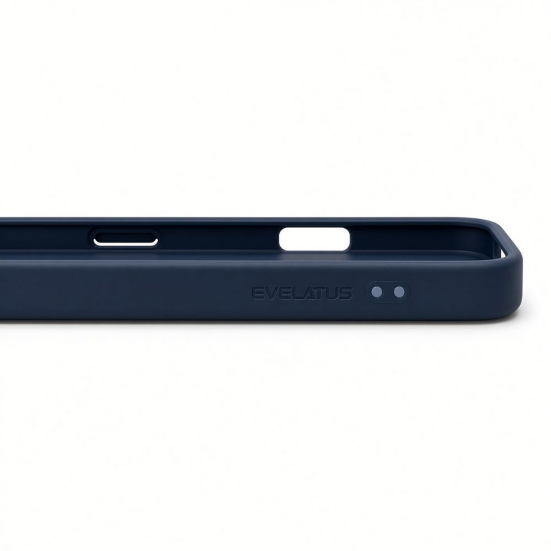 Evelatus Shield Case z MagSafe i podstawką do Apple iPhone 18 Pro Max, matowy pierścień, granatowy