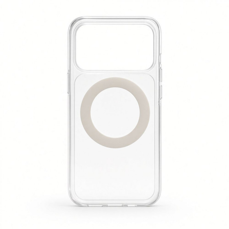 Evelatus Hybrid MagSafe etui ze stojakiem metalowym 360 dla Apple iPhone 18 Pro, PC+TPU, przezroczyste