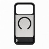 Evelatus etui MagSafe z podstawką pokryte gumą do Apple iPhone 18 Pro, czarny