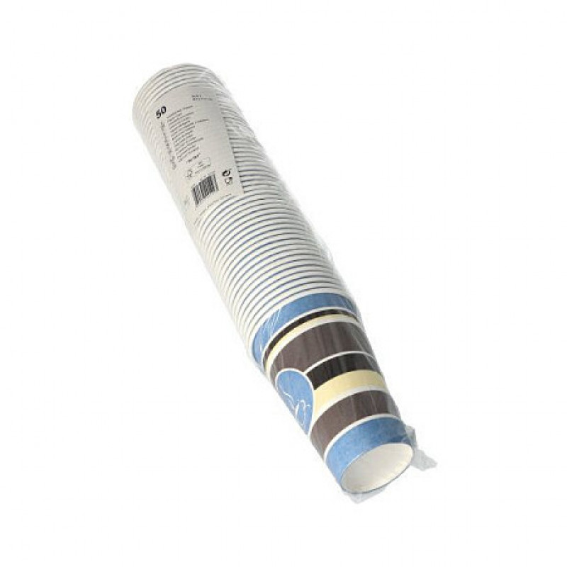 STARPAK jednorazowe kubki do kawy 8 cm 0,3 l biały, czerwony, żółty, szary