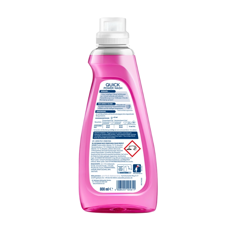 Płyn do prania Dr.Beckmann Quick Power Wash Color Protect, 800 ml