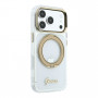 Guess HC MagSafe IML Ring Stand 360 Script Metal Logo etui na Apple iPhone 18 Pro, przezroczyste