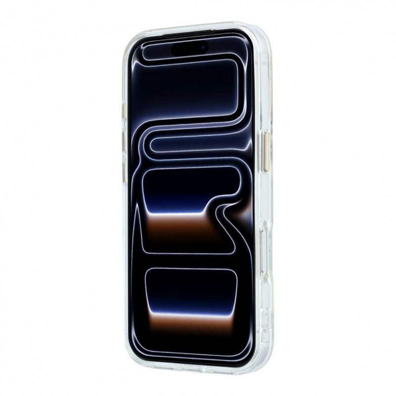 Guess HC MagSafe IML Ring Stand 360 Script Metal Logo etui na Apple iPhone 18 Pro, przezroczyste