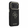 Etui Guess SW Grained PU & Big Resin Logo dla Apple iPhone 18 Pro, czarne