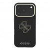 Etui Guess SW Grained PU & Big Resin Logo dla Apple iPhone 18 Pro, czarne