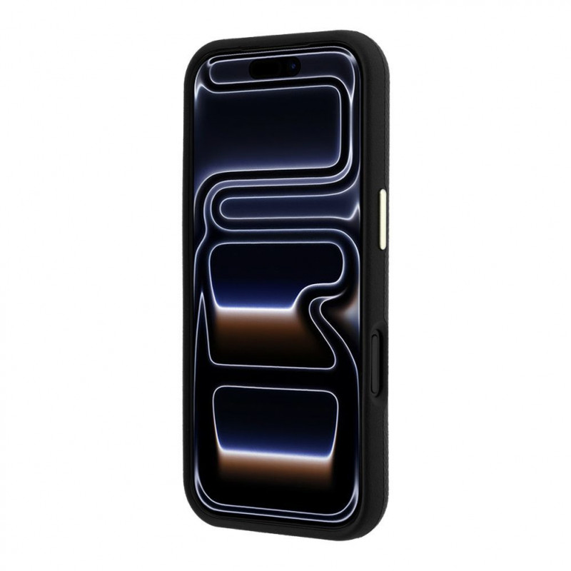 Etui Guess SW Grained PU & Big Resin Logo dla Apple iPhone 18 Pro, czarne