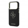 Etui Guess SW Grained PU & Big Resin Logo dla Apple iPhone 18 Pro, czarne