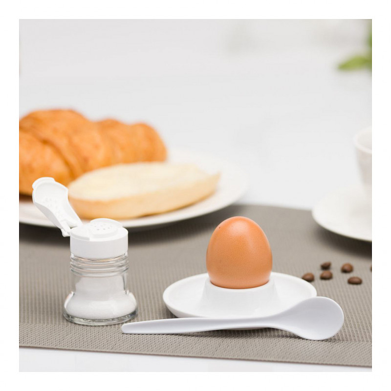 Łyżeczki do jajek Westmark, zestaw 6 szt., 14,5 cm, białe plastikowe