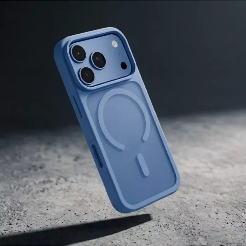 Etui Crong Matte Magnetic MagSafe do iPhone 18 Pro / 17 Pro, niebieskie