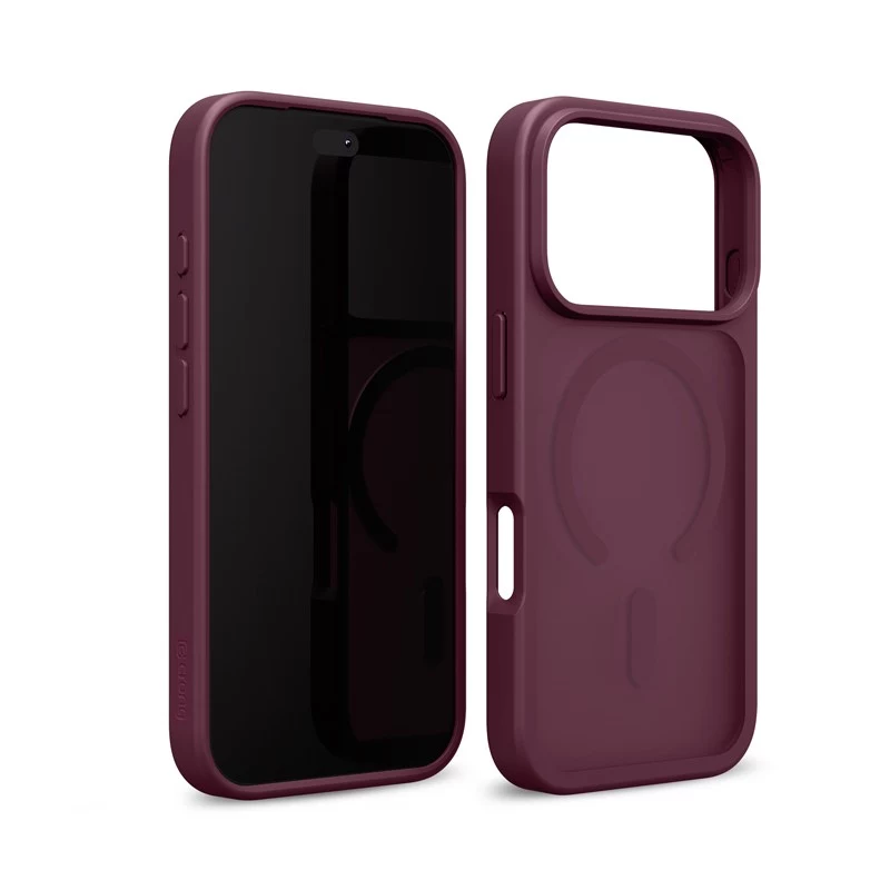 Etui Crong Matte Magnetic MagSafe do iPhone 18 Pro / 17 Pro, bordowe