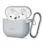 Etui Tech-Protect Crayon Silicone Hook do Apple AirPods 4, szare