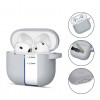 Etui Tech-Protect Crayon Silicone Hook do Apple AirPods 4, szare