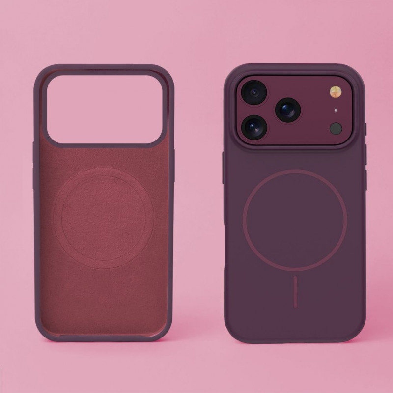 Etui TFO Silicone Thin Mag do iPhone 17 Pro Max / iPhone 18 Pro Max 6.9 inch, ciemnowiśniowe