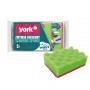 YORK Gąbka do mycia naczyń Wave 4+1 szt. 10x7x3cm