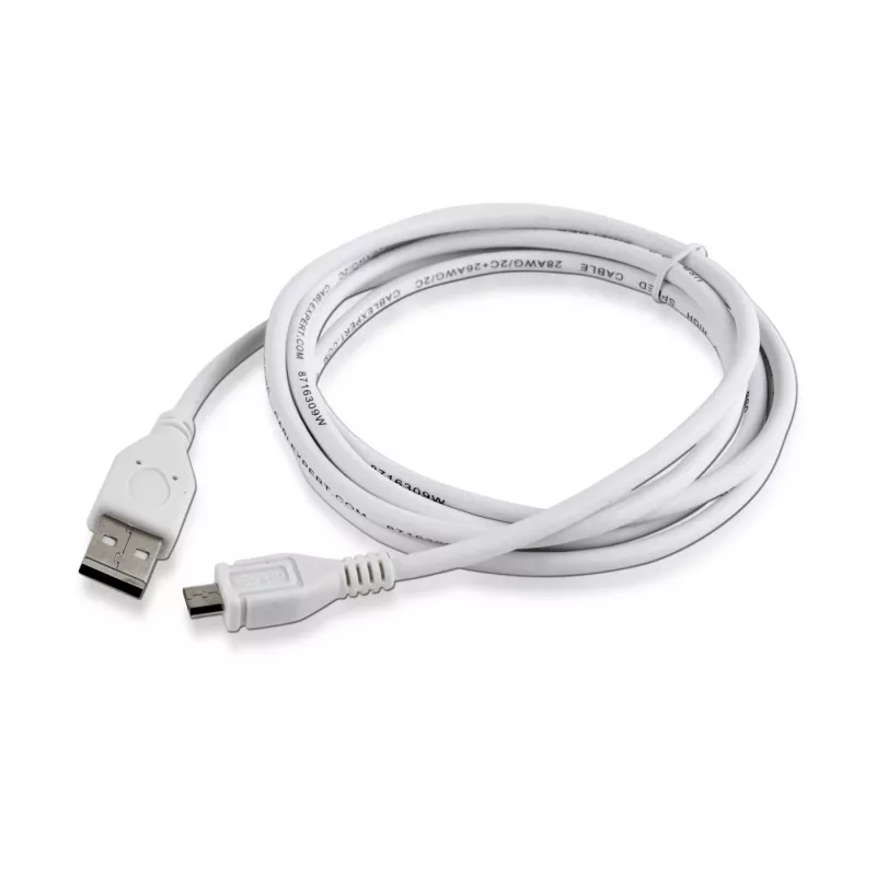 Kabel USB 2.0 A do Micro-USB B Gembird CCP-mUSB2-AMBM-6-W, 1,8 m, biały