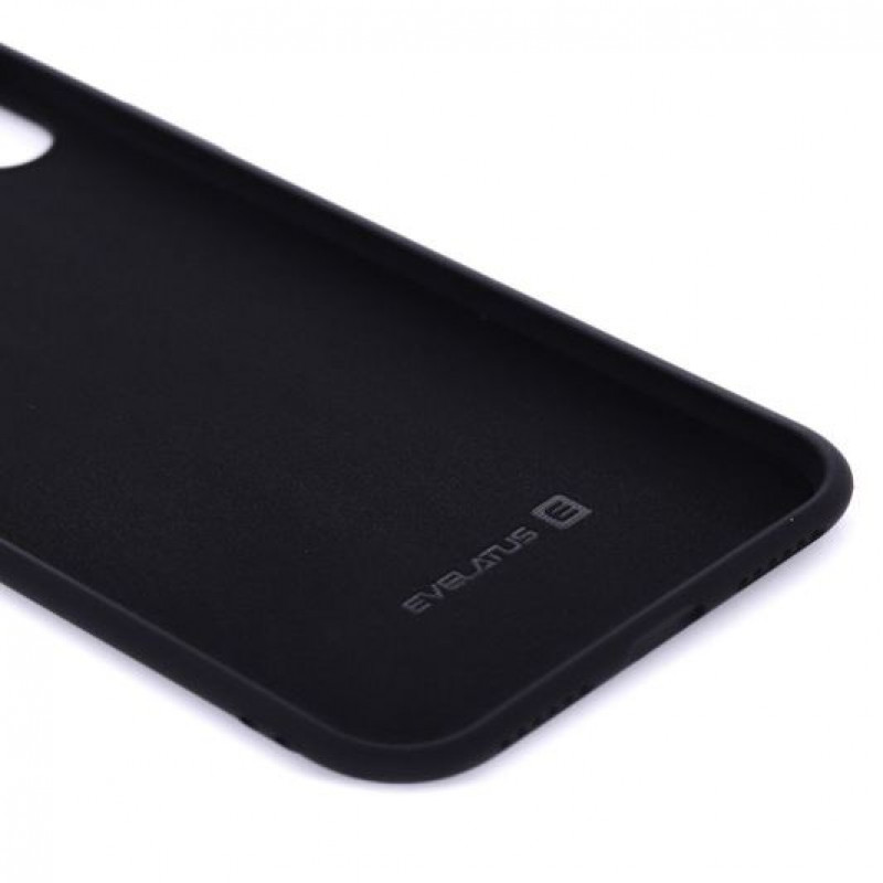 Evelatus Apple iPhone X/Xs Nano Silicone etui miękkie w dotyku TPU czarny