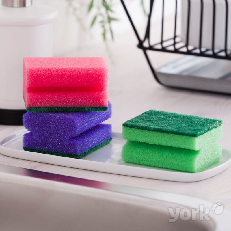 YORK gąbka ścierna do mycia naczyń, 3 szt.