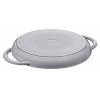 STAUB okrągła żeliwna patelnia grillowa z dwoma uchwytami 40509-522-0 - grafitowy 26 cm