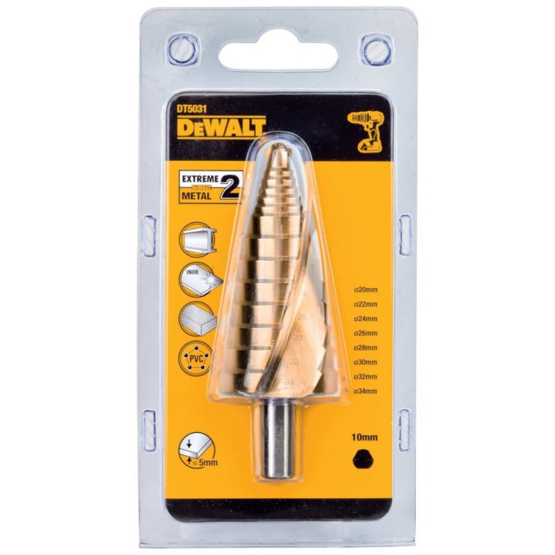 DeWalt wiertło stopniowe 20–34 mm