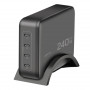 Ładowarka biurkowa Logilink USB-C, 240 W, GaN, 4-portowa, 4x USB-C (PD), czarna
