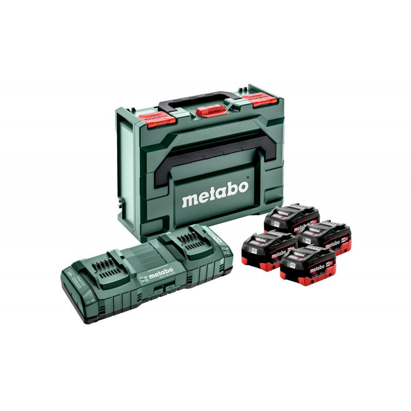 Akumulator Metabo 18 V LiHD 8,0 Ah, 4 szt. + ładowarka (685135000)