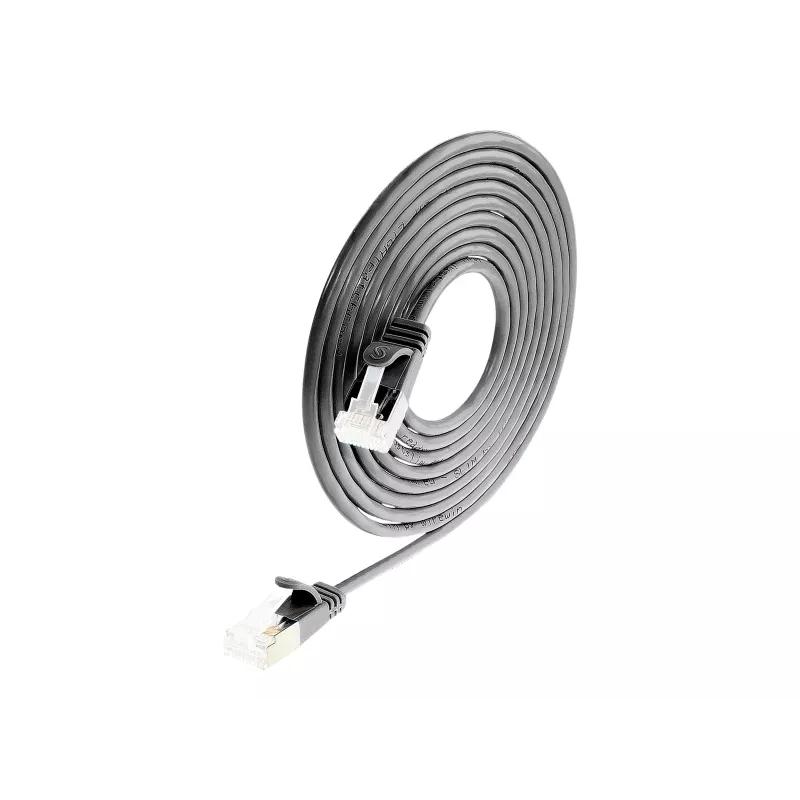 Wirewin Slim Cat6a U/FTP kabel krosowy RJ45, 5 m, czarny