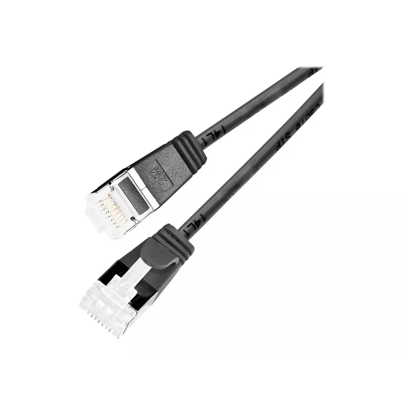 Wirewin Slim Cat6a U/FTP kabel krosowy RJ45, 5 m, czarny