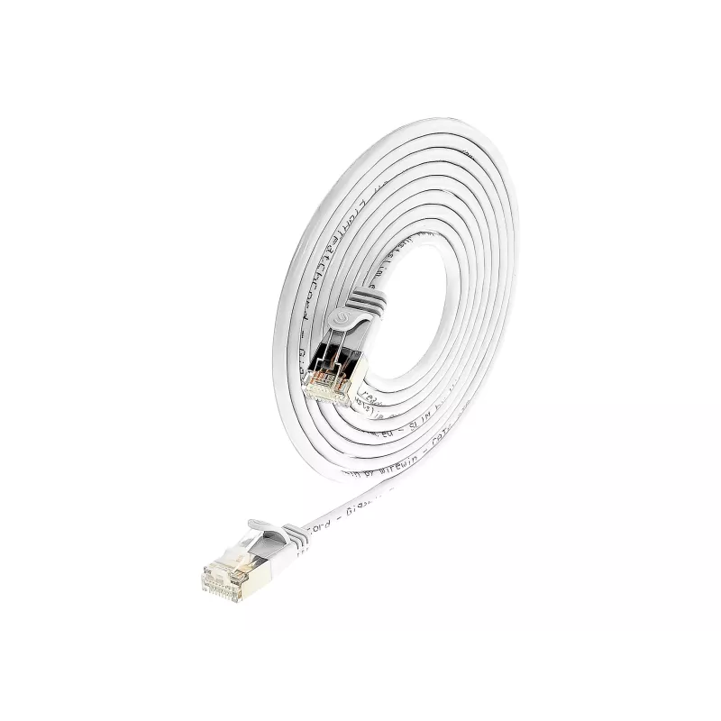 Wirewin Slim Cat6 U/FTP kabel krosowy RJ45, 7,5 m, biały