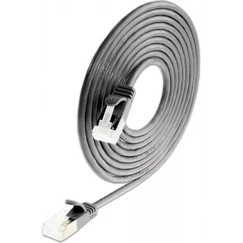 Wirewin SLIM Cat6a 10 Gigabit U/FTP lekki kabel krosowy, okrągły, Ø 3,8 mm, 0,15 m, czarny