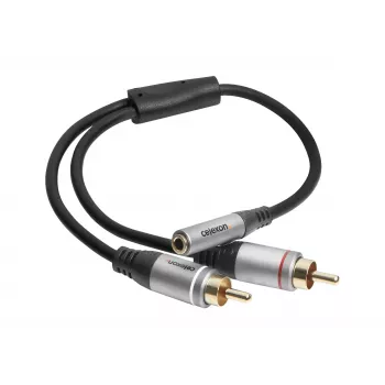 celexon Professional adapter audio 2x RCA na jack stereo M/F