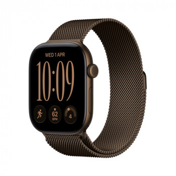 Apple Watch Series 12 GPS + Cellular 46mm koperta z aluminium Dark Bronze z bransoletą Dark Bronze Milanese Loop - M/L