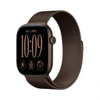 Apple Watch Series 12 GPS + Cellular 46mm koperta z aluminium Dark Bronze z bransoletą Dark Bronze Milanese Loop - M/L