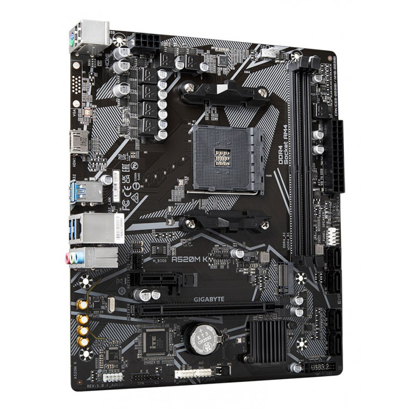 Płyta główna Gigabyte A520M K, AMD A520, AM4, mATX
