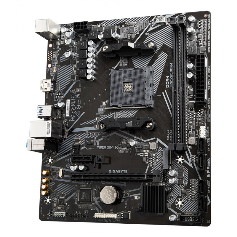 Płyta główna Gigabyte A520M K, AMD A520, AM4, mATX