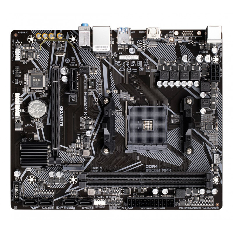 Płyta główna Gigabyte A520M K, AMD A520, AM4, mATX