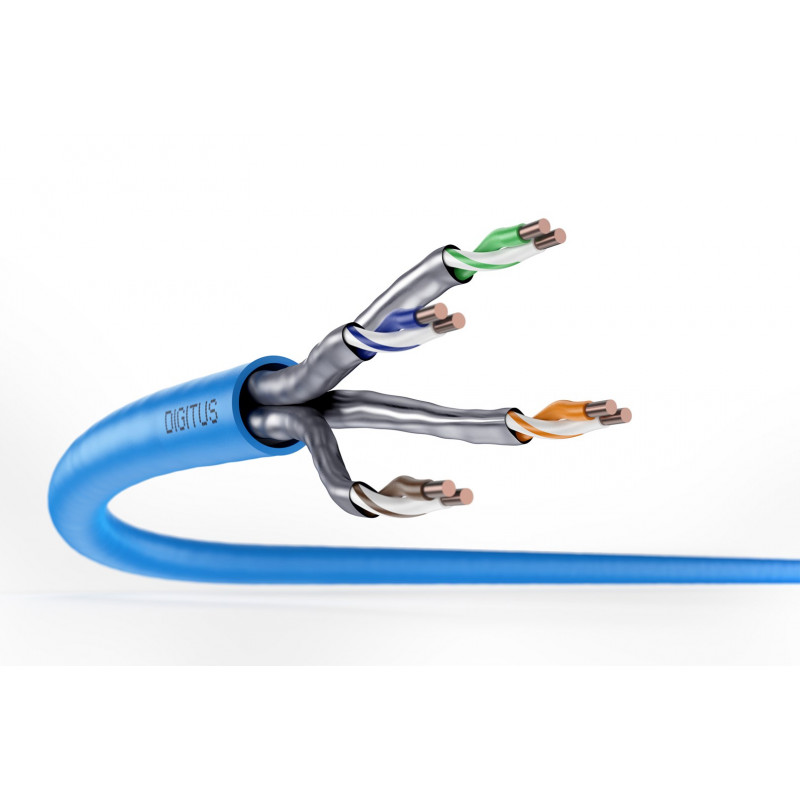 Digitus kabel instalacyjny Cat6a U/FTP, 100 m, niebieski, LSZH, simplex
