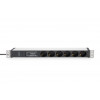 Digitus DN-95432 listwa zasilająca PDU 19 inch, 6x Schuko, kabel 2 m, wtyk Schuko, 16 A, ochrona przeciwprzepięciowa i filtr