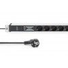 Digitus DN-95432 listwa zasilająca PDU 19 inch, 6x Schuko, kabel 2 m, wtyk Schuko, 16 A, ochrona przeciwprzepięciowa i filtr