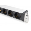Digitus DN-95432 listwa zasilająca PDU 19 inch, 6x Schuko, kabel 2 m, wtyk Schuko, 16 A, ochrona przeciwprzepięciowa i filtr