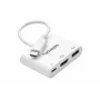 Adapter wieloportowy celexon USB-C na HDMI i USB-A, M/F, biały