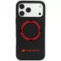 Audi RSQ Carbon Fiber Sport Red Circle MagSafe etui na iPhone 18 Pro Max / 17 Pro Max, czarny
