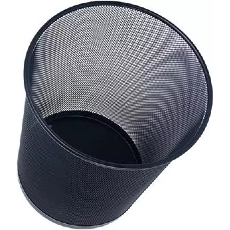 Kosz na papiery WEDO Office druciany, 18 l, okrągły, czarny, wysokość 350 mm