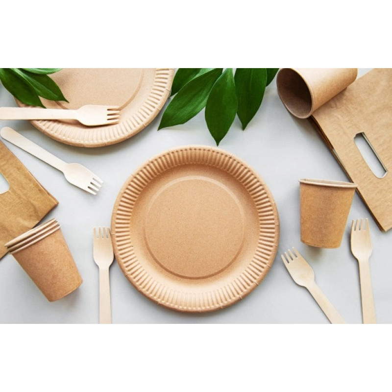 Talerze papierowe Gogreen Go Green Kraft Ø18 cm, 20 szt.