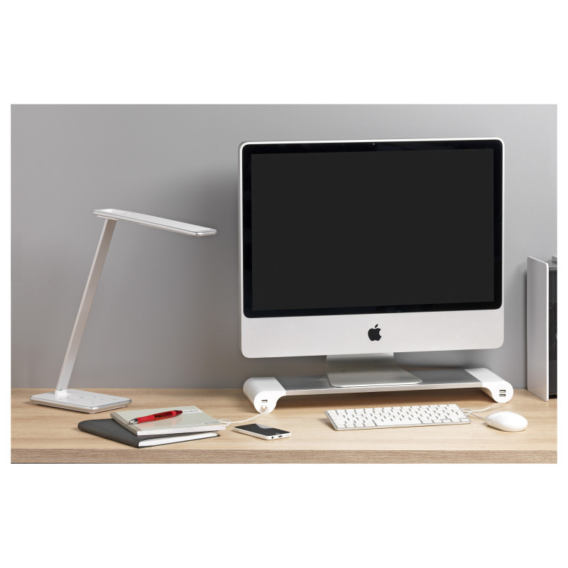 Lampa biurkowa LED UNiLUX JAZZ 13 W biało-szara